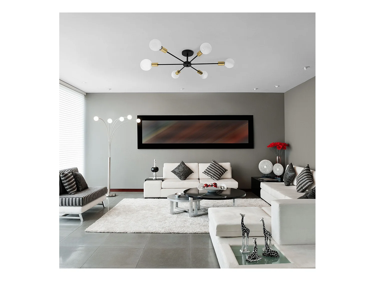 Lampe Toolight App501-6C Black Gold