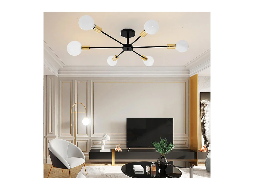 Lampe Toolight App501-6C Black Gold