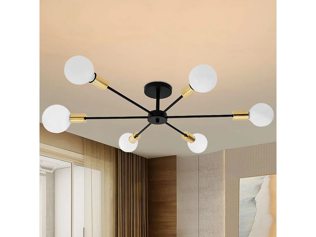 Lampe Toolight App501-6C Black Gold