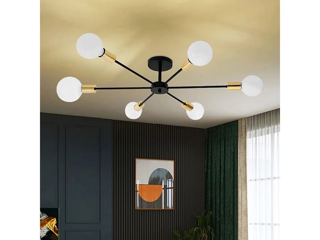 Lampe Toolight App501-6C Black Gold