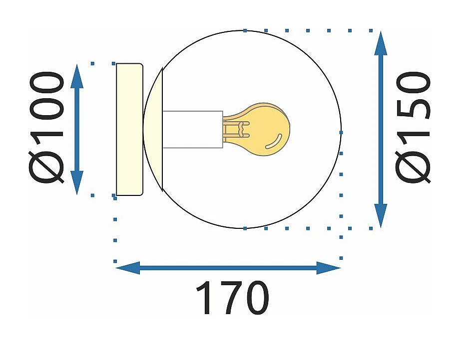 Lampe Toolight App1156-1C Gold