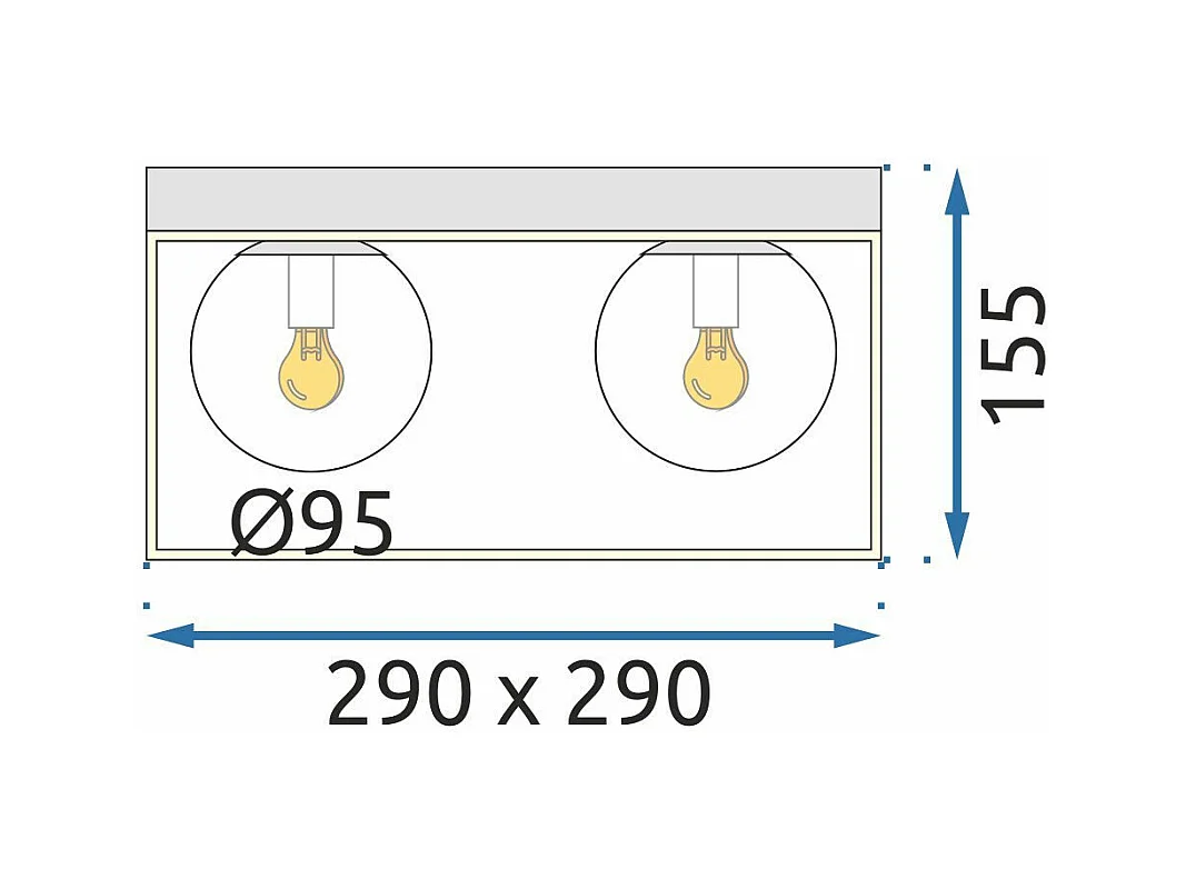 Lampe Toolight App1168-4C Gold