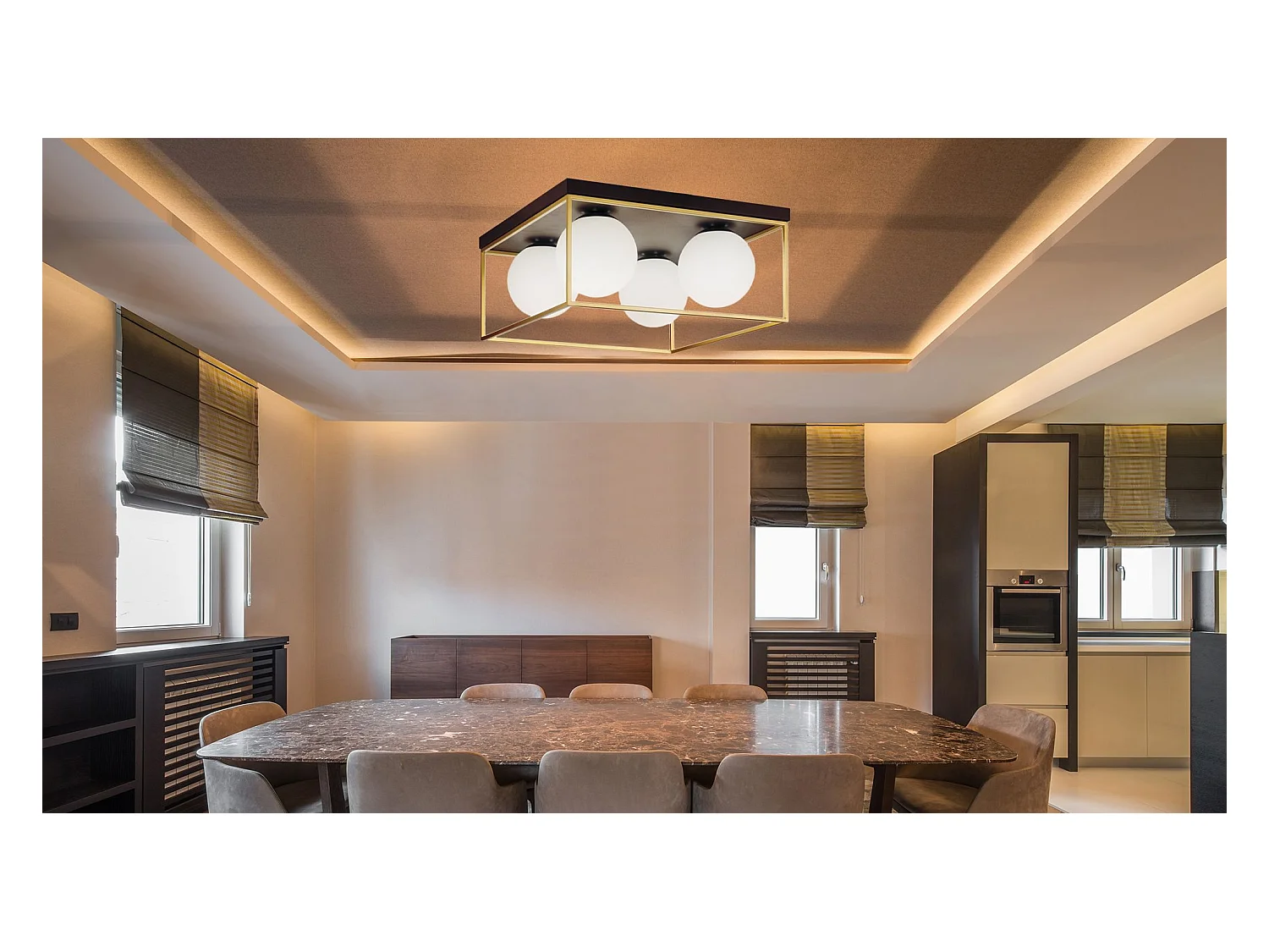 Lampada Da Soffitto Toolight App1168-4C Gold