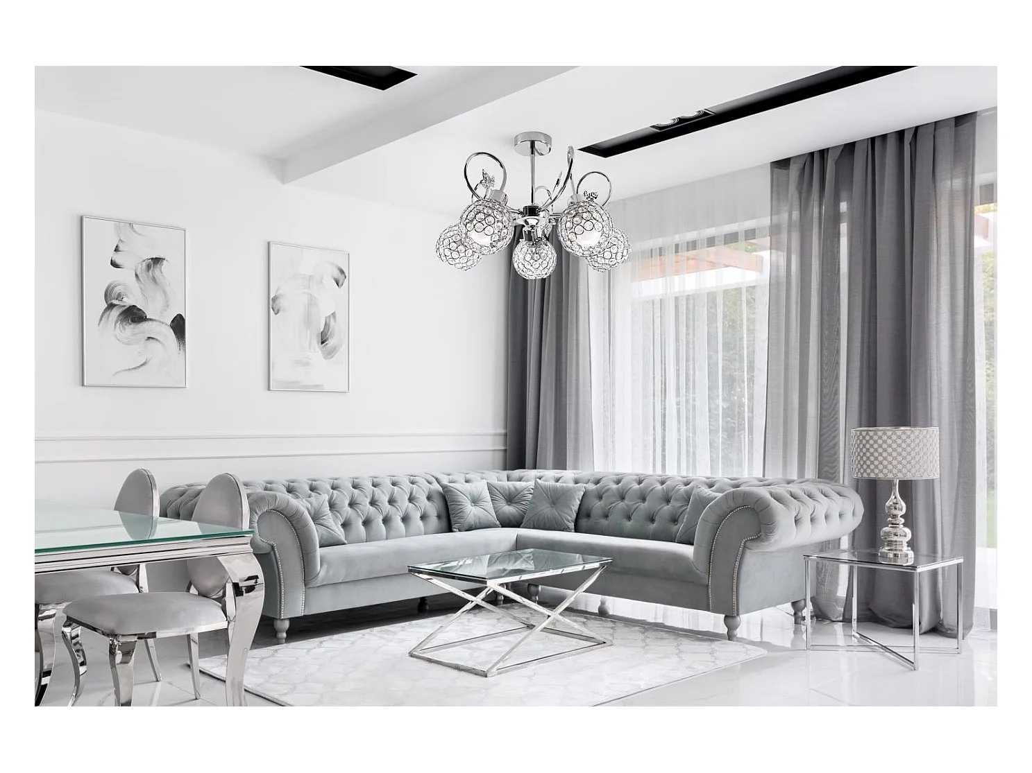 Plafonnière Toolight App636-5C Grey