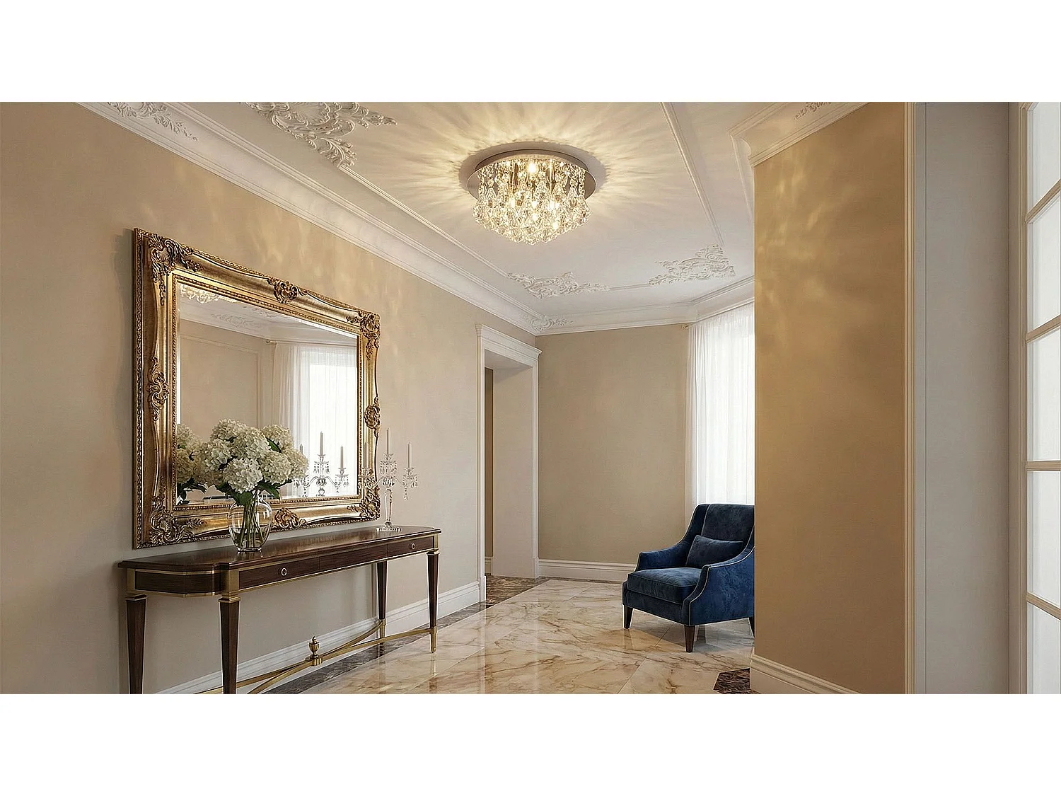 Toolight APP1039-C loftlampe krom 25X25X14,5CM