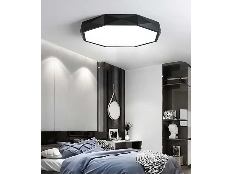 Lâmpada De Teto Toolight App862-C Diamond 40Cm Black