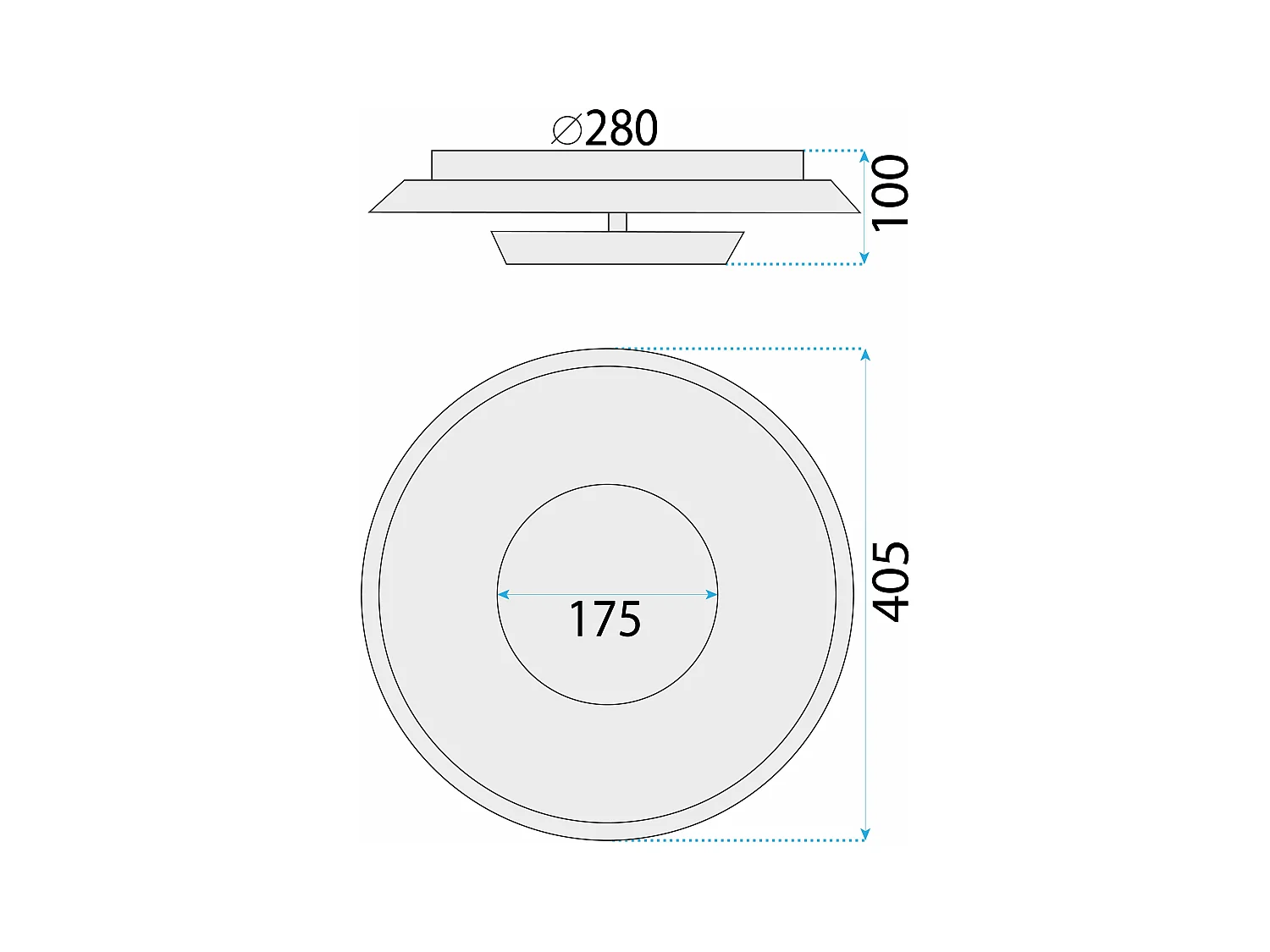 Plafonnière Toolight Led App1459 40Cm White
