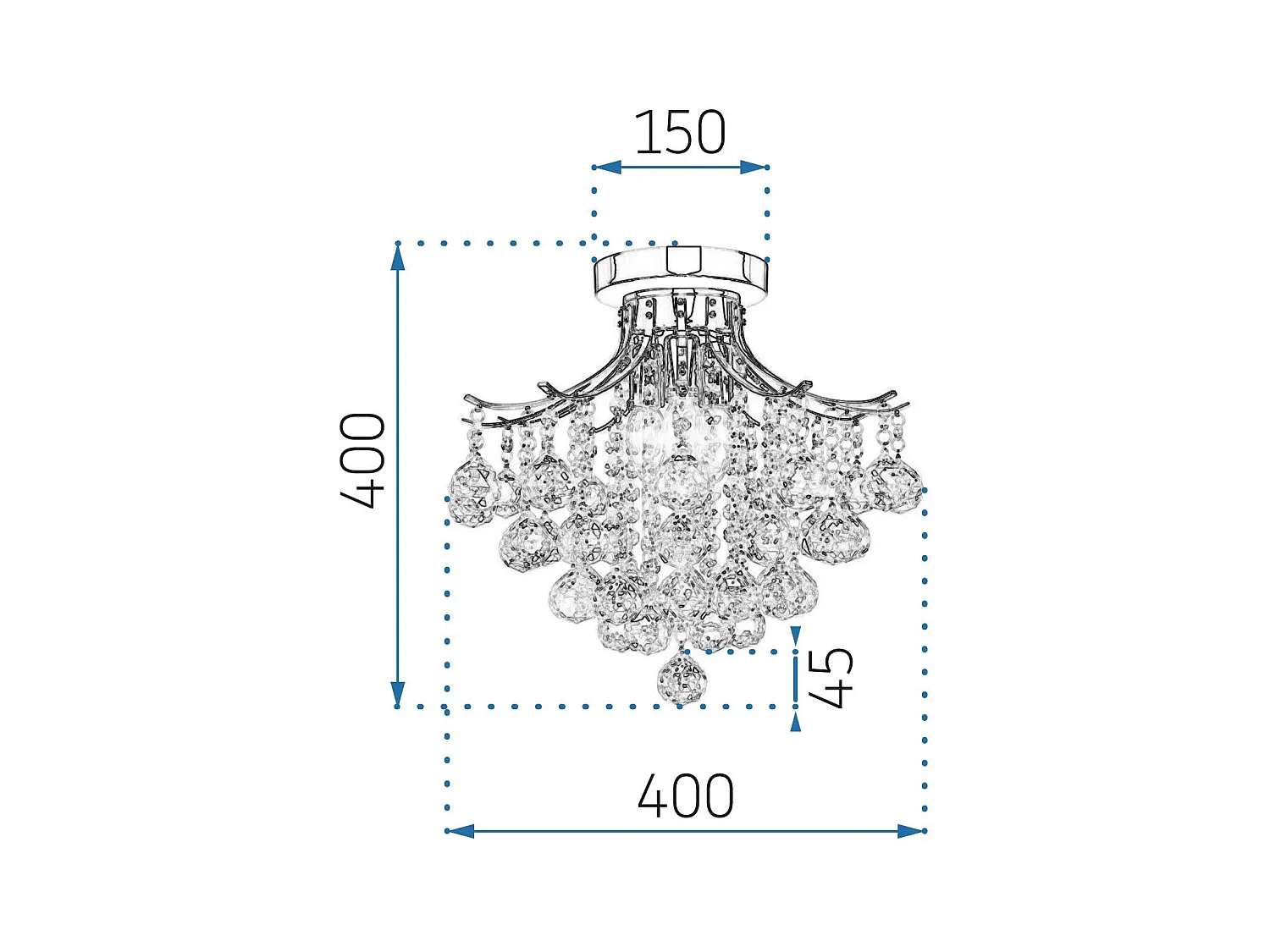 Plafonnière Toolight App784-3C Grey