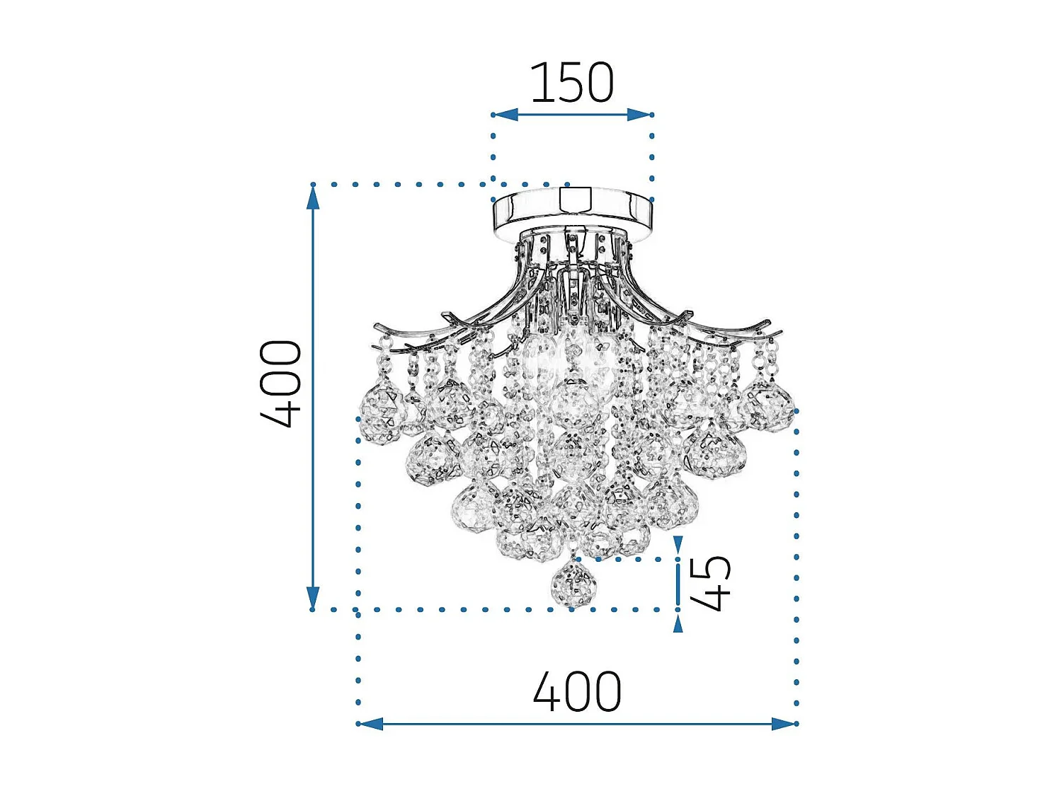 Plafonnière Toolight App784-3C Grey