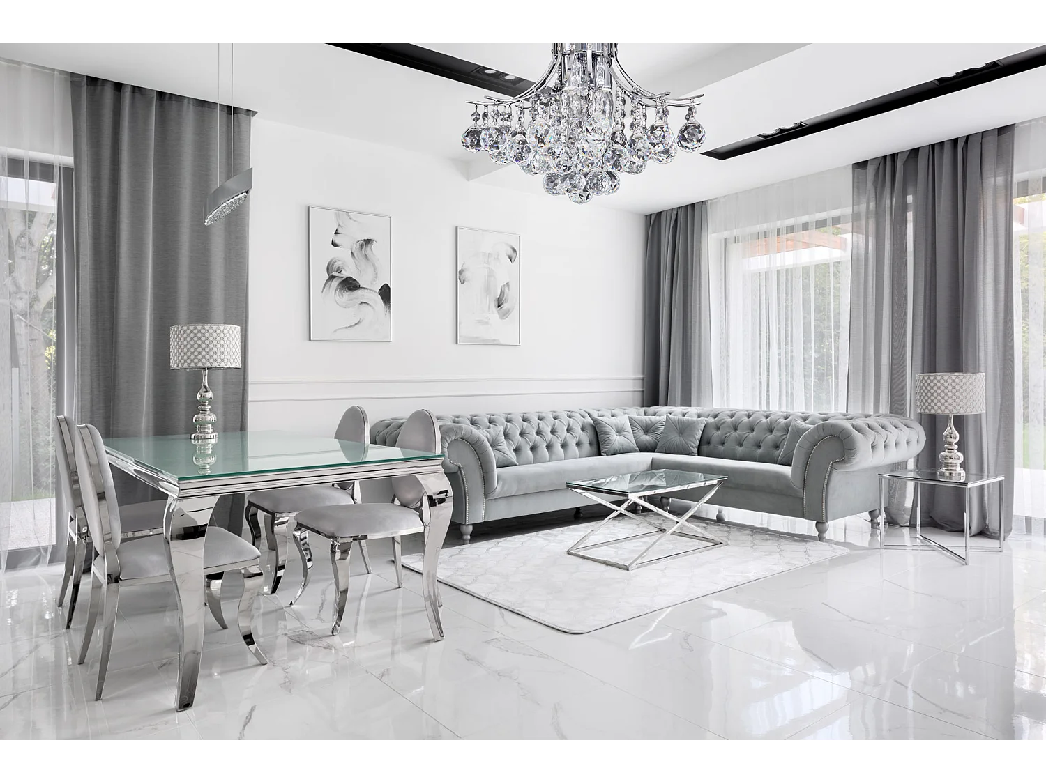 Lâmpada De Teto Toolight App784-3C Grey