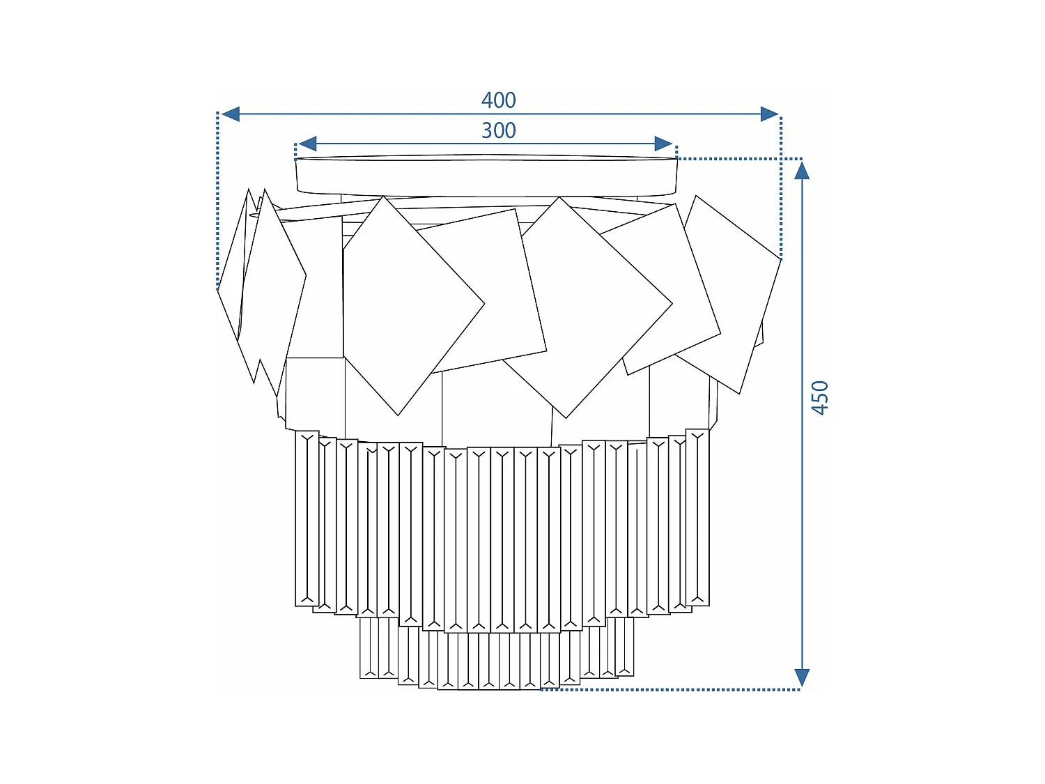 Plafonnière Toolight App1309-C Gold