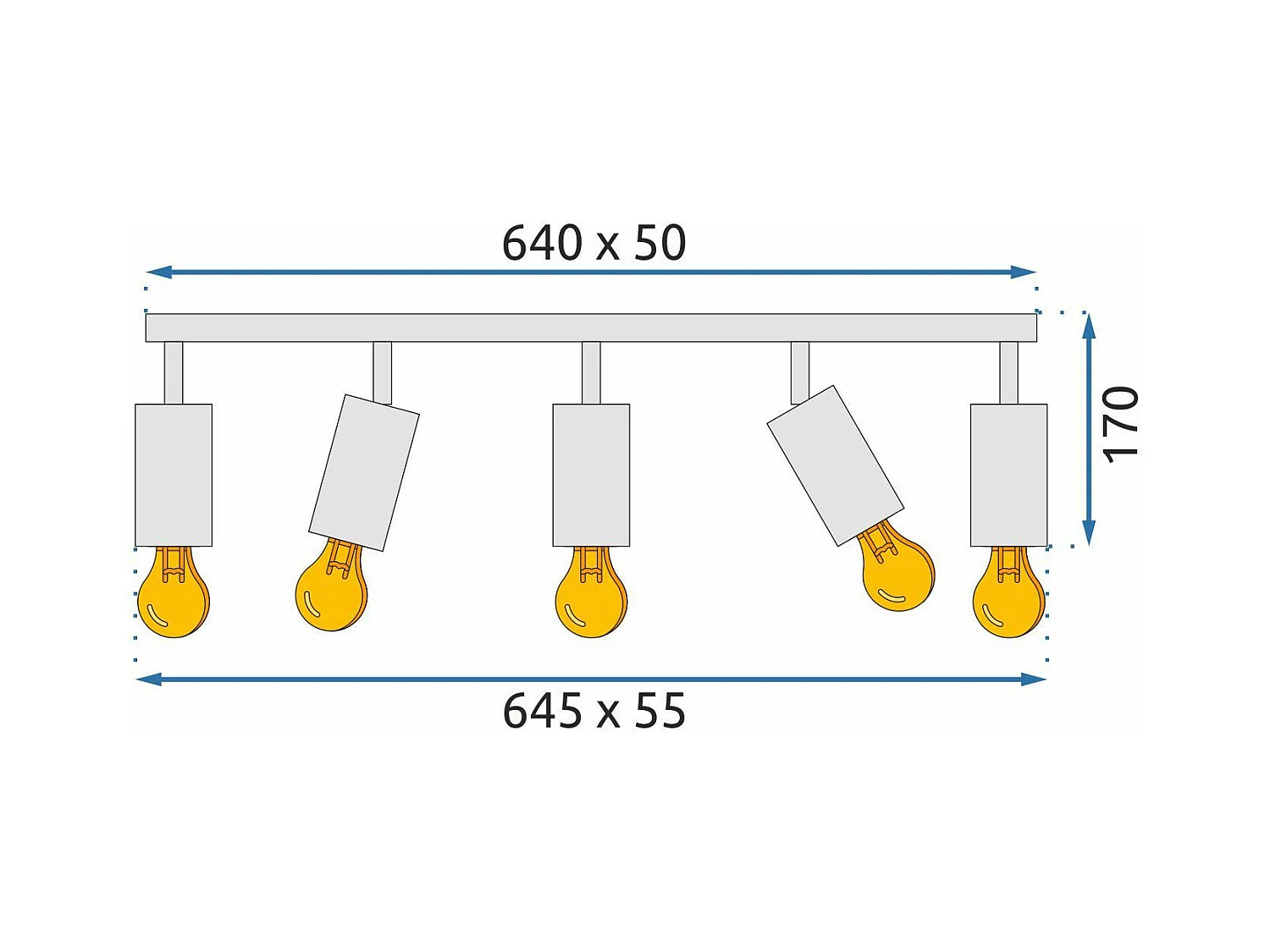 Lampe Toolight App1242-6C Black