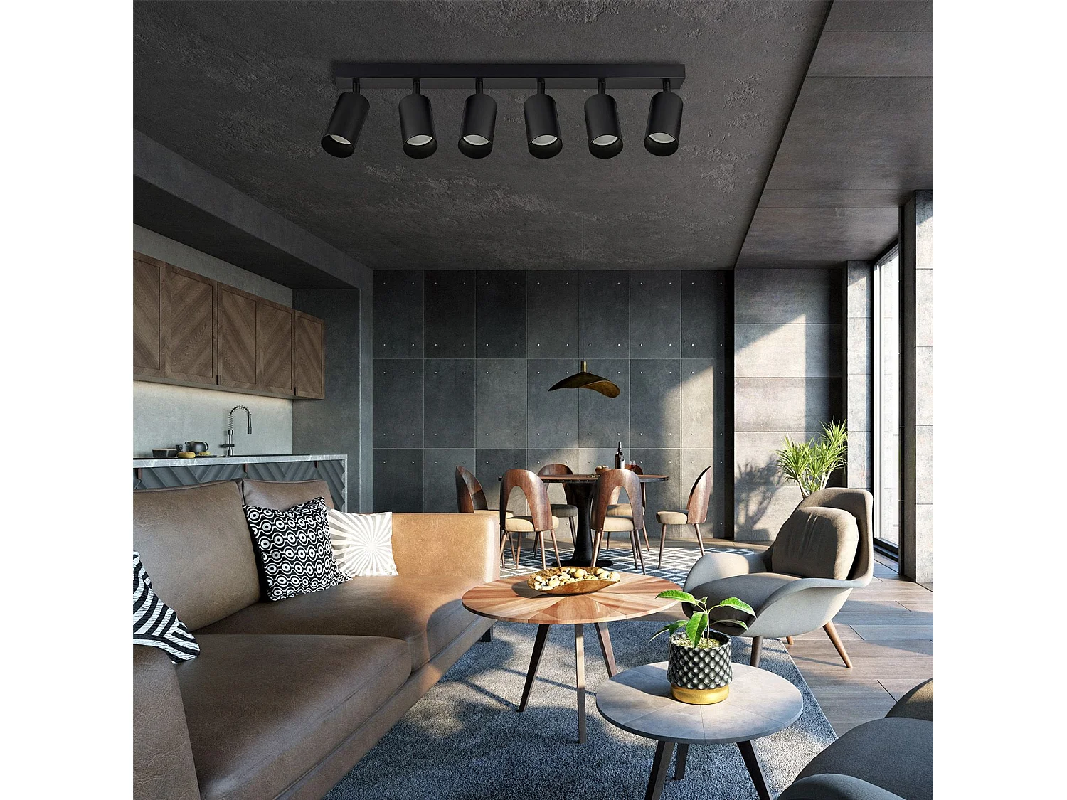 Lampe Toolight App1242-6C Black