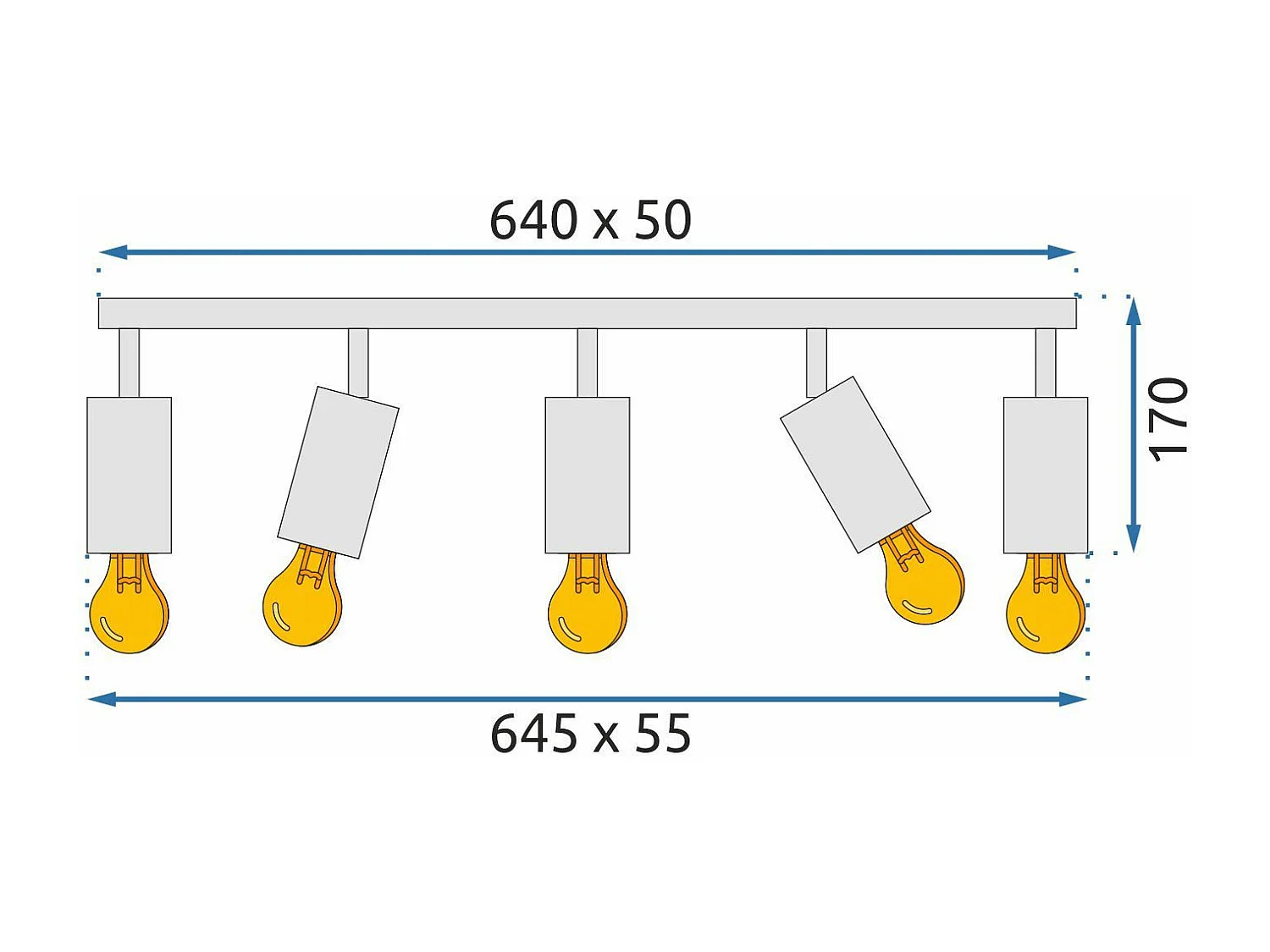 Lampe Toolight App1242-6C Black