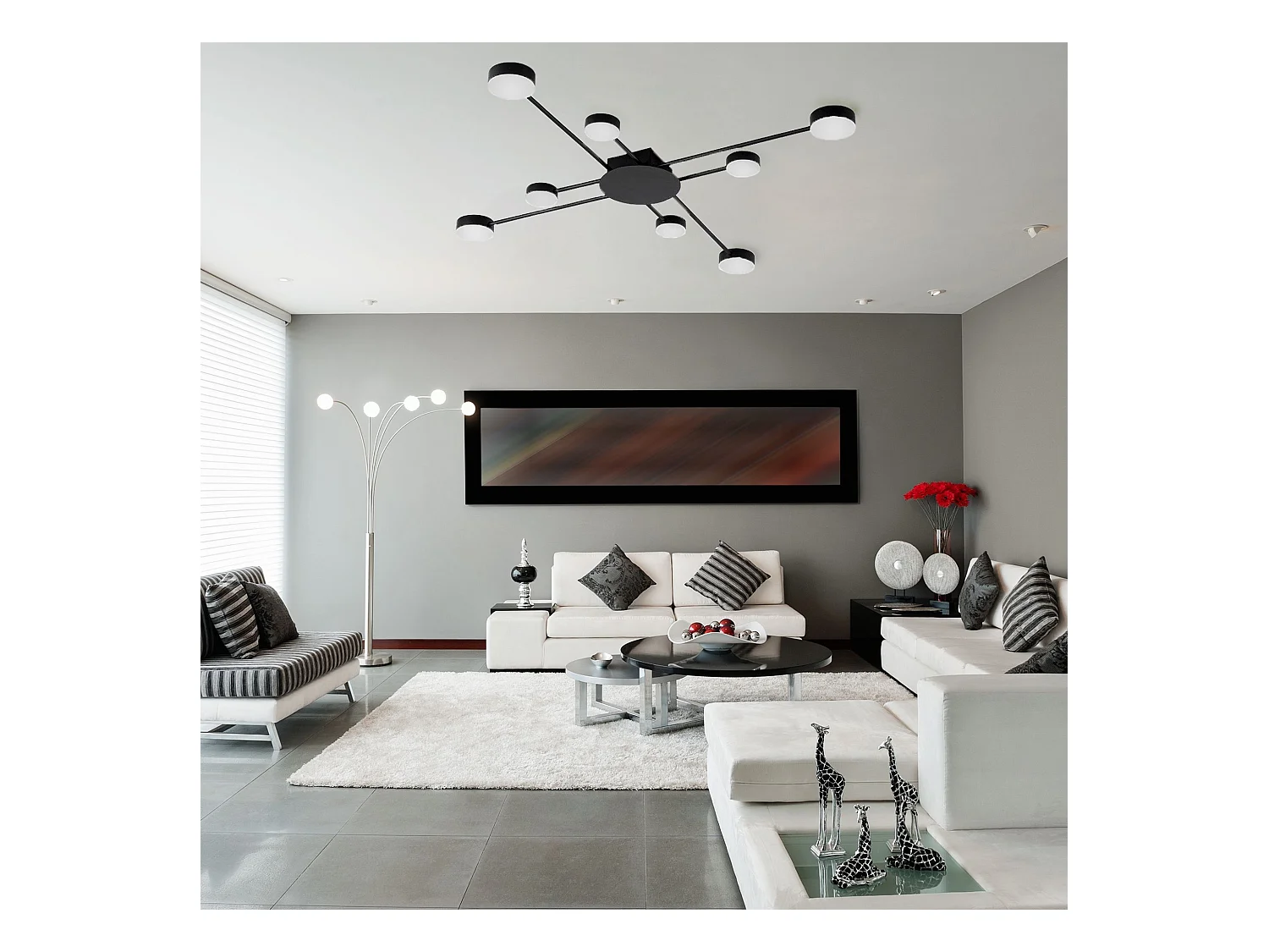 Lampe Toolight Led App523-8C Black