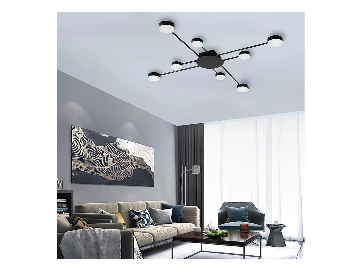 Lampe Toolight Led App523-8C Black