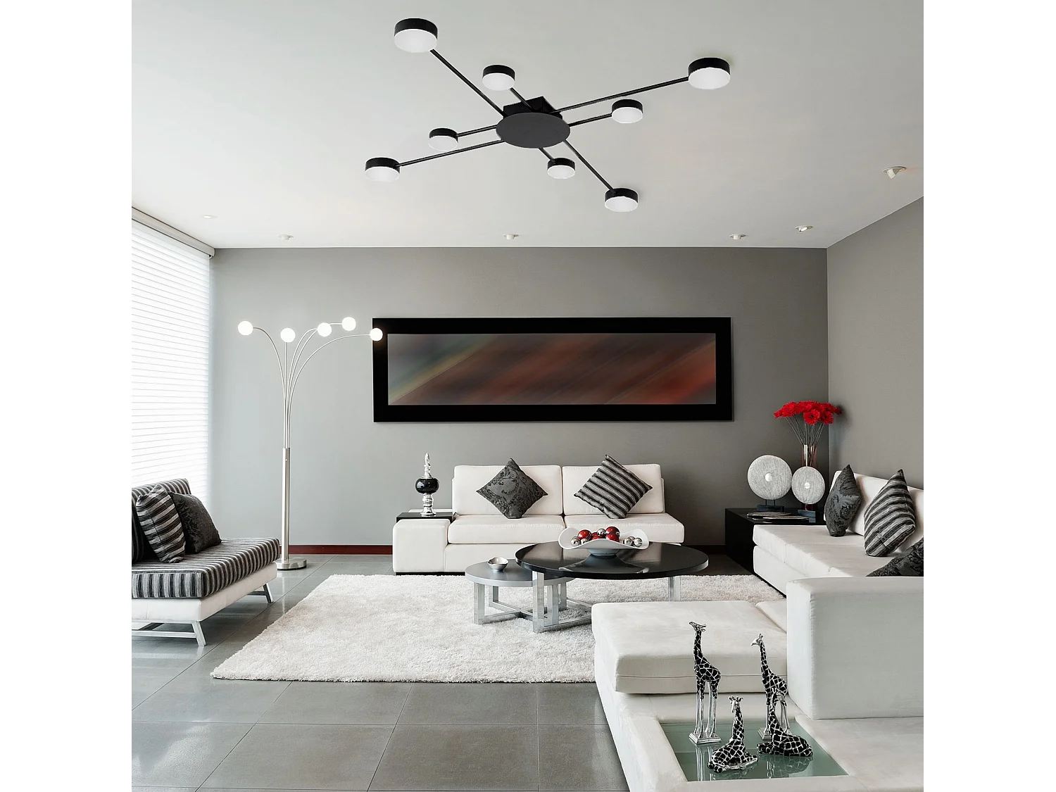 Lampe Toolight Led App523-8C Black