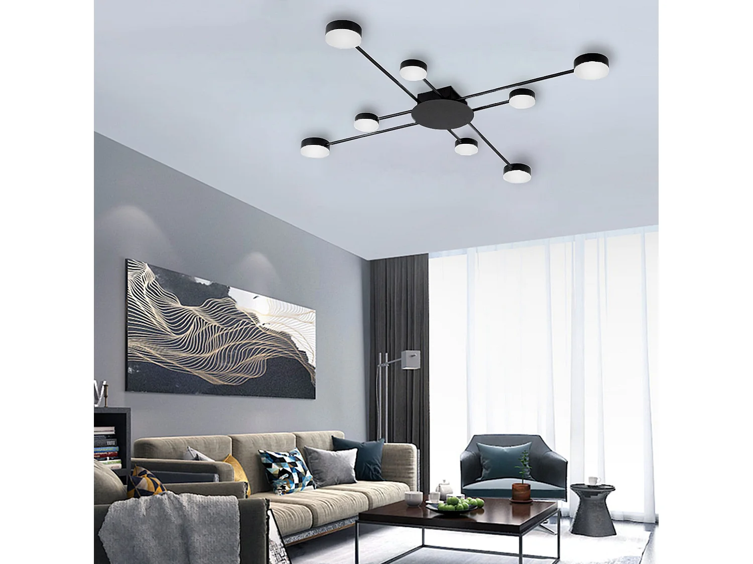 Lampe Toolight Led App523-8C Black