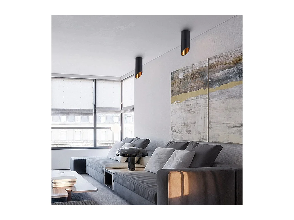 Lampe Toolight App571-1C 20Cm Black Gold