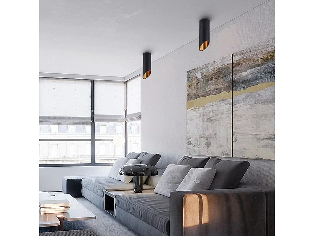 Lampe Toolight App571-1C 20Cm Black Gold