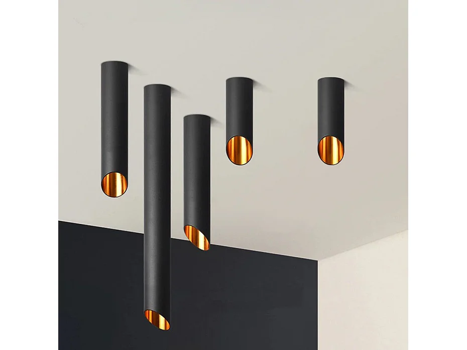 Toolight APP571-1C loftlampe sort guld 20X6X20CM