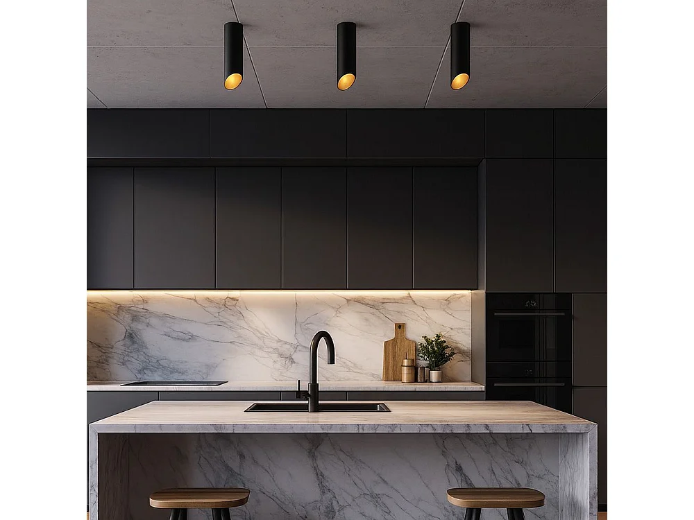 Toolight ceiling lamp APP571-1C 20CM Black Gold