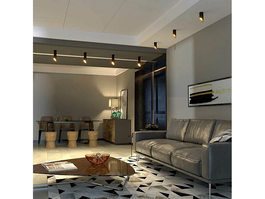 Toolight ceiling lamp APP571-1C 20CM Black Gold