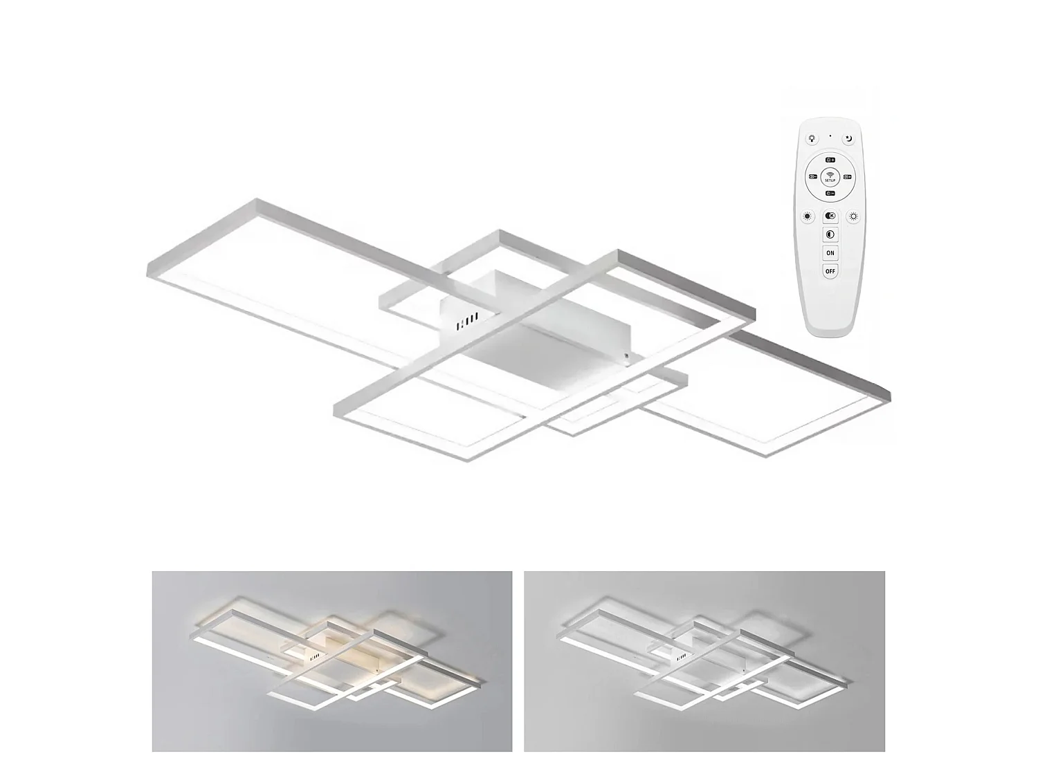 Toolight APP660 loftlampe hvid 90X90X6,5CM