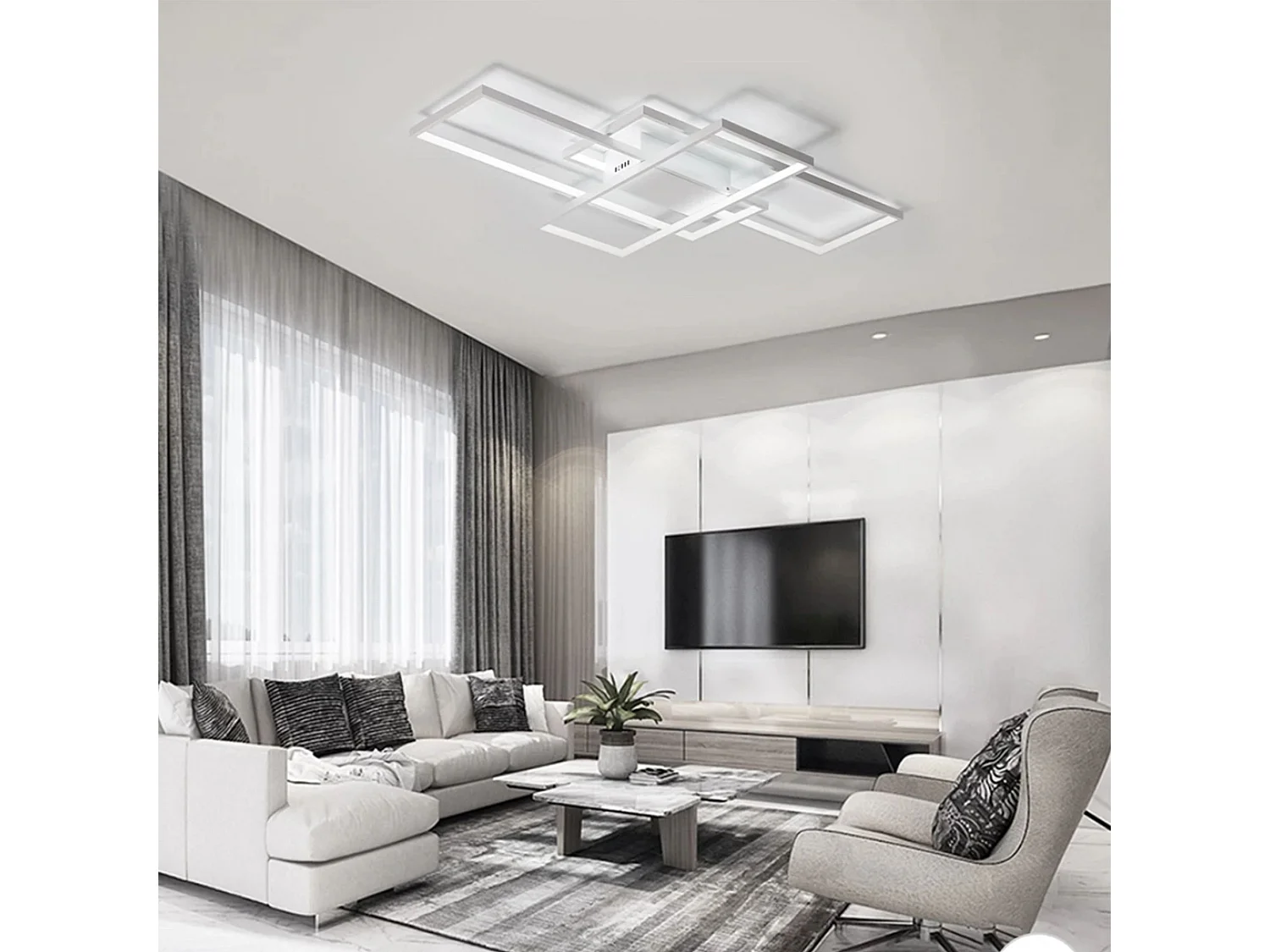 Toolight APP660 loftlampe hvid 90X90X6,5CM