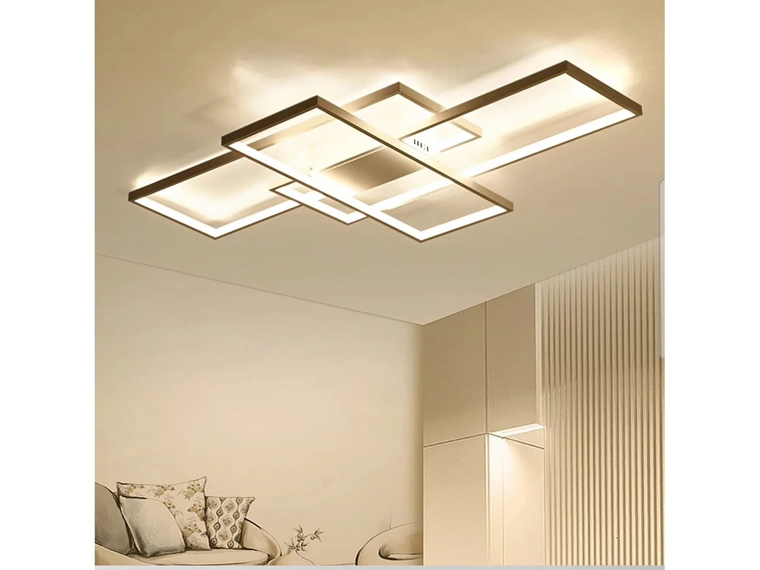 Toolight APP660 loftlampe hvid 90X90X6,5CM