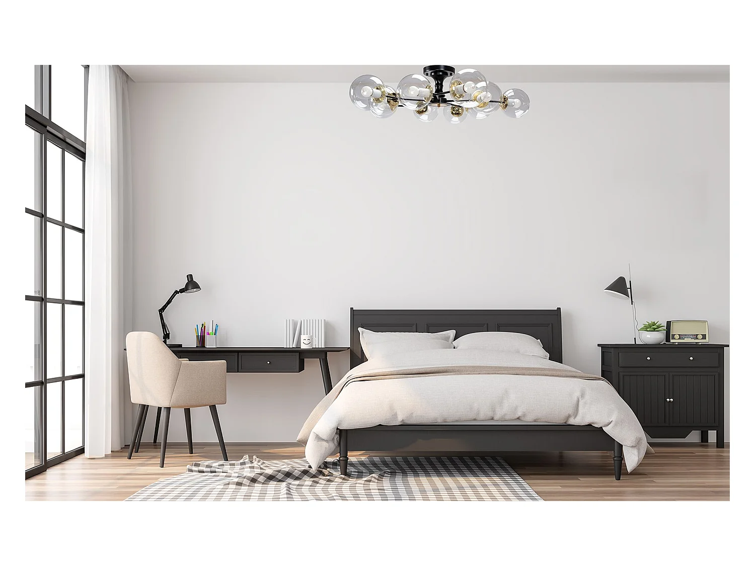 Lampe Toolight App1136-10C Black Gold