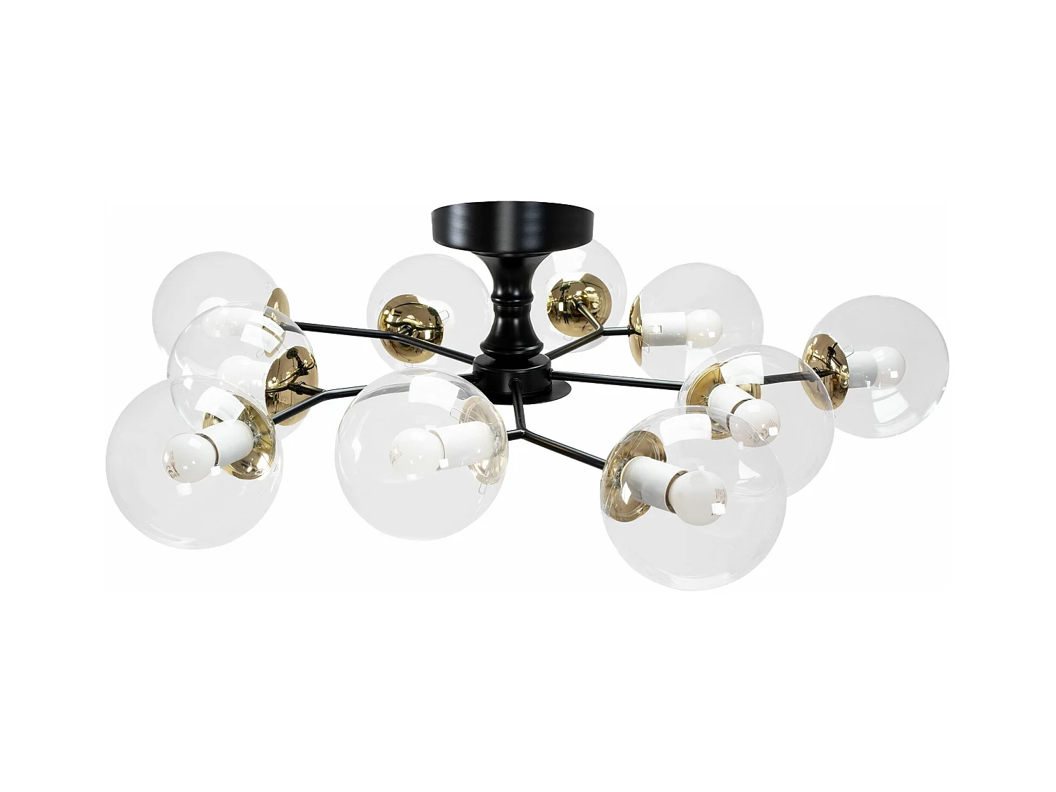Lámpara De Techo Toolight App1136-10C Black Gold