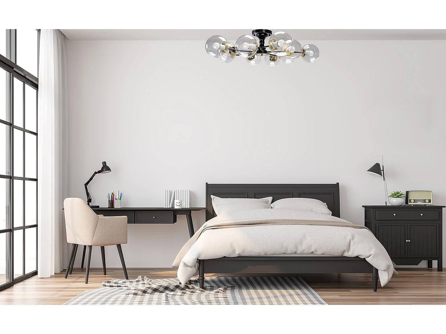 Lampe Toolight App1136-10C Black Gold