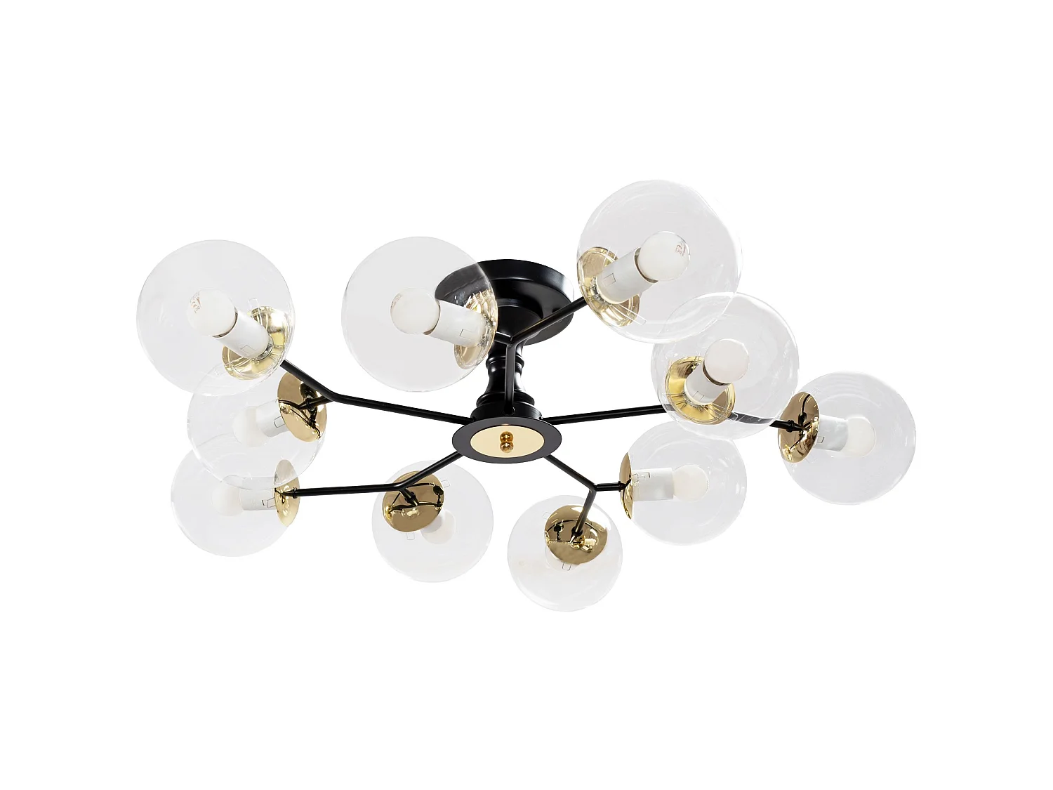 Lampada Da Soffitto Toolight App1136-10C Black Gold