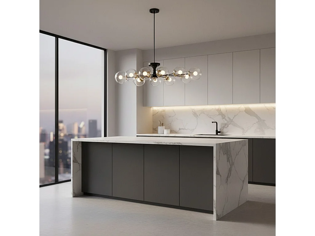 Lampada Da Soffitto Toolight App1136-10C Black Gold