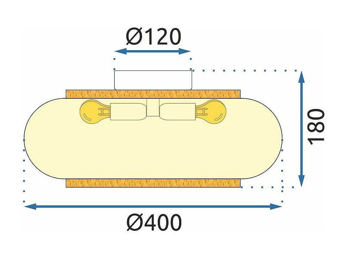 Lampe Toolight App1253-3C 40Cm Beige