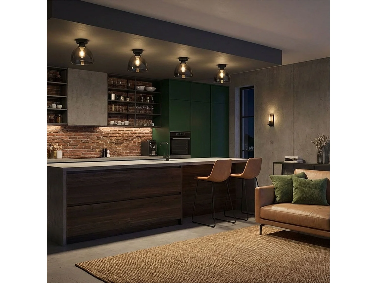 Lampada Da Soffitto Toolight App1303-1C Black