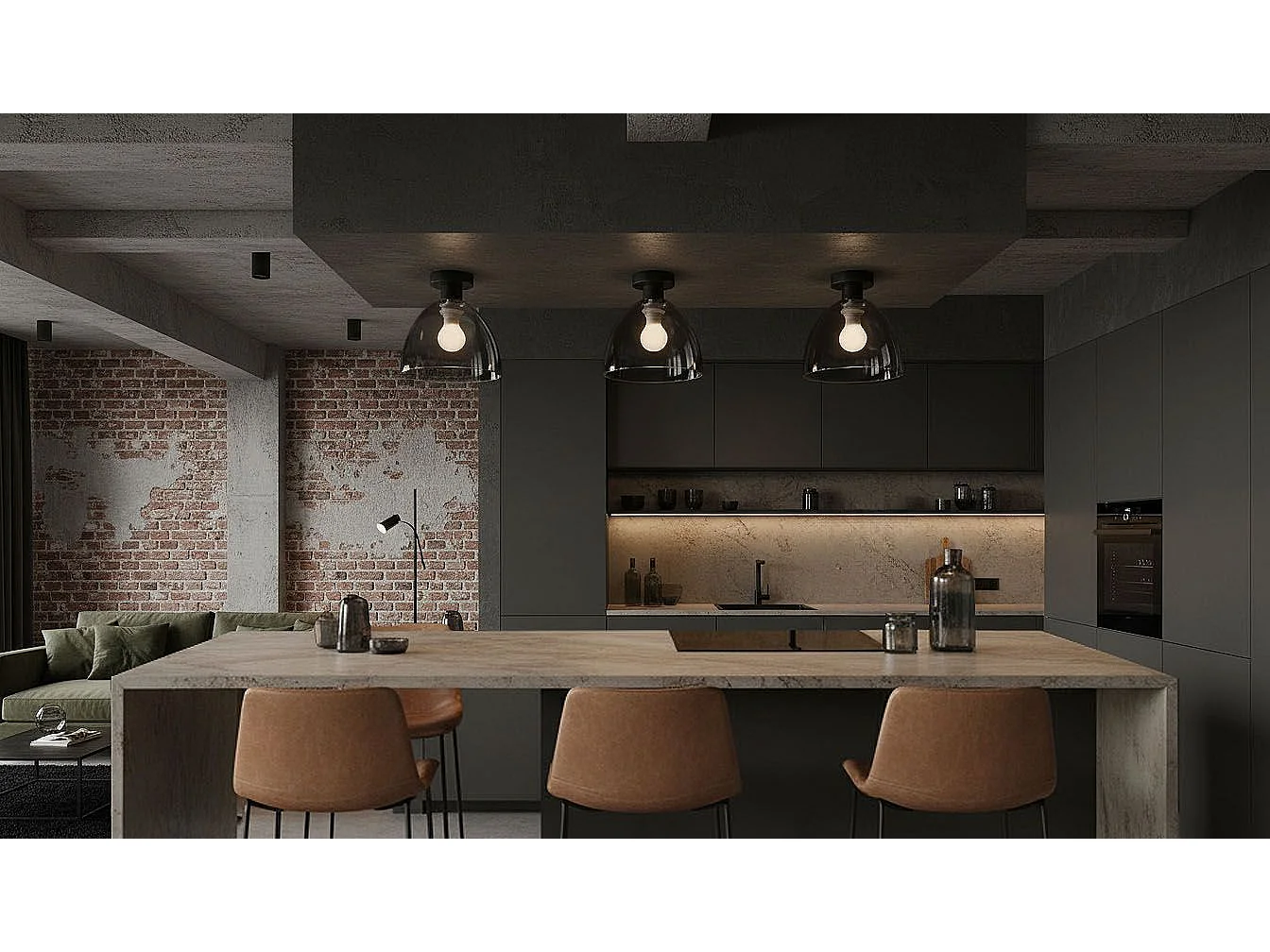 Lampada Da Soffitto Toolight App1303-1C Black