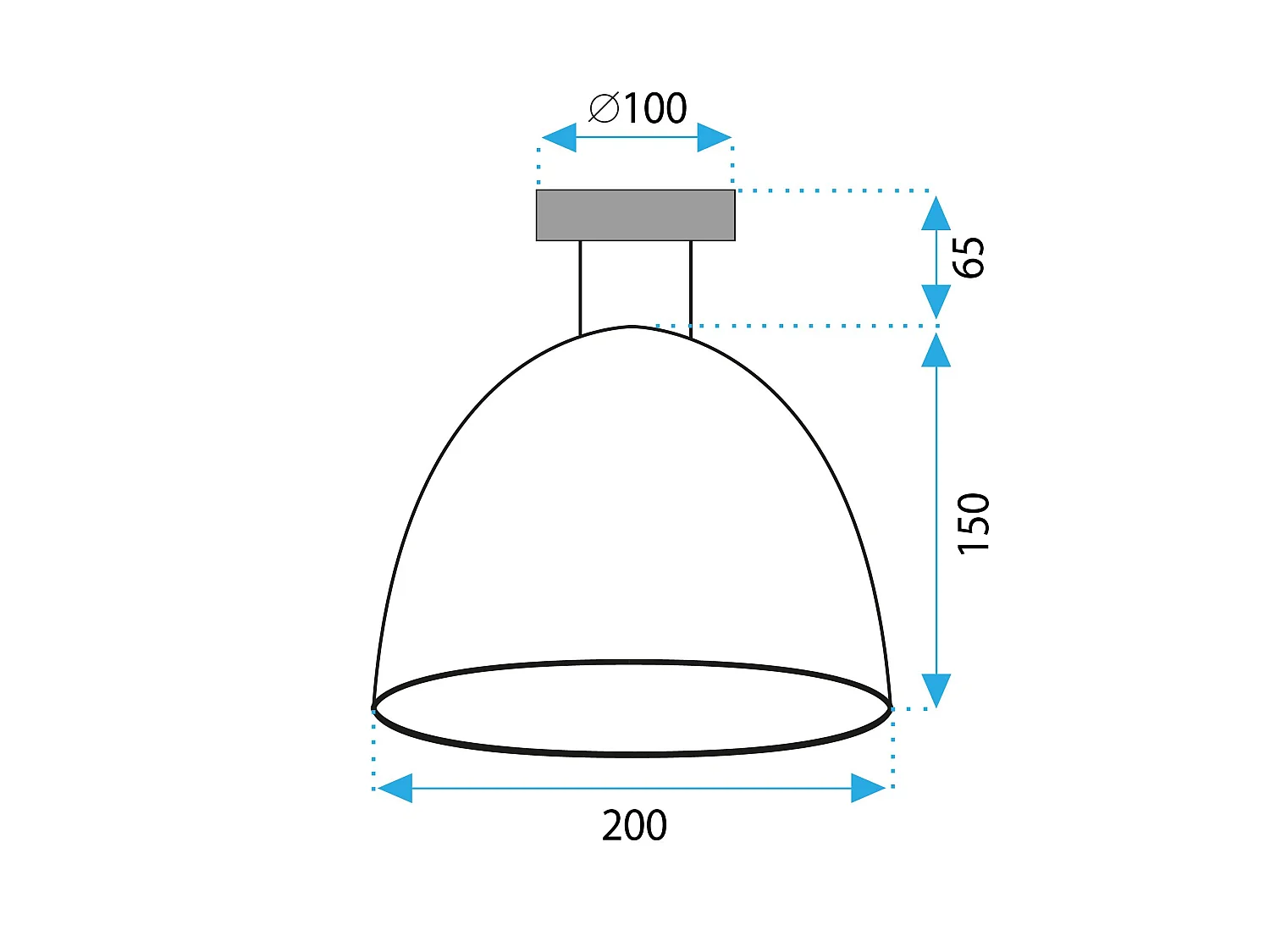 Lampada Da Soffitto Toolight App1303-1C Black