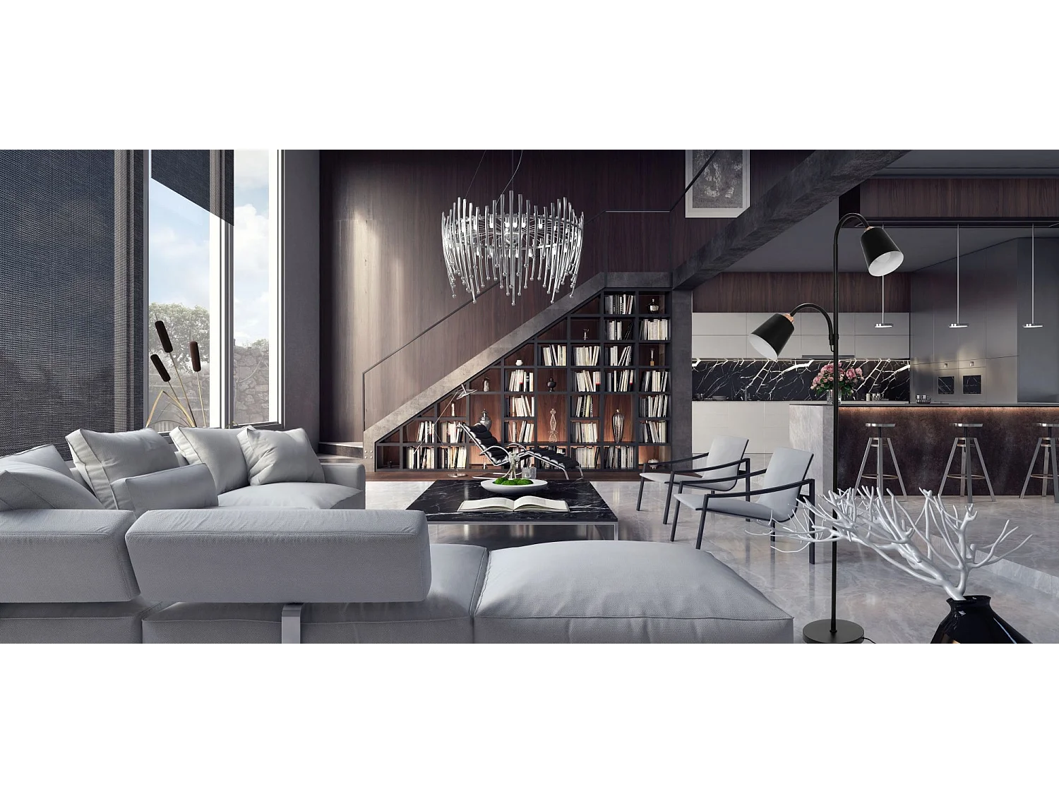 Lampe Autoportante Toolight App924-2F Black