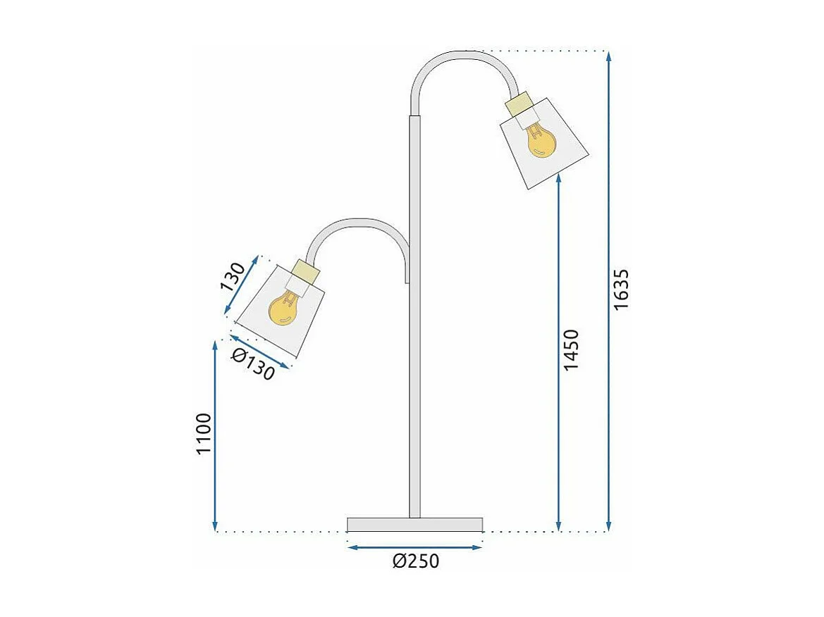 Lampe Autoportante Toolight App924-2F Black