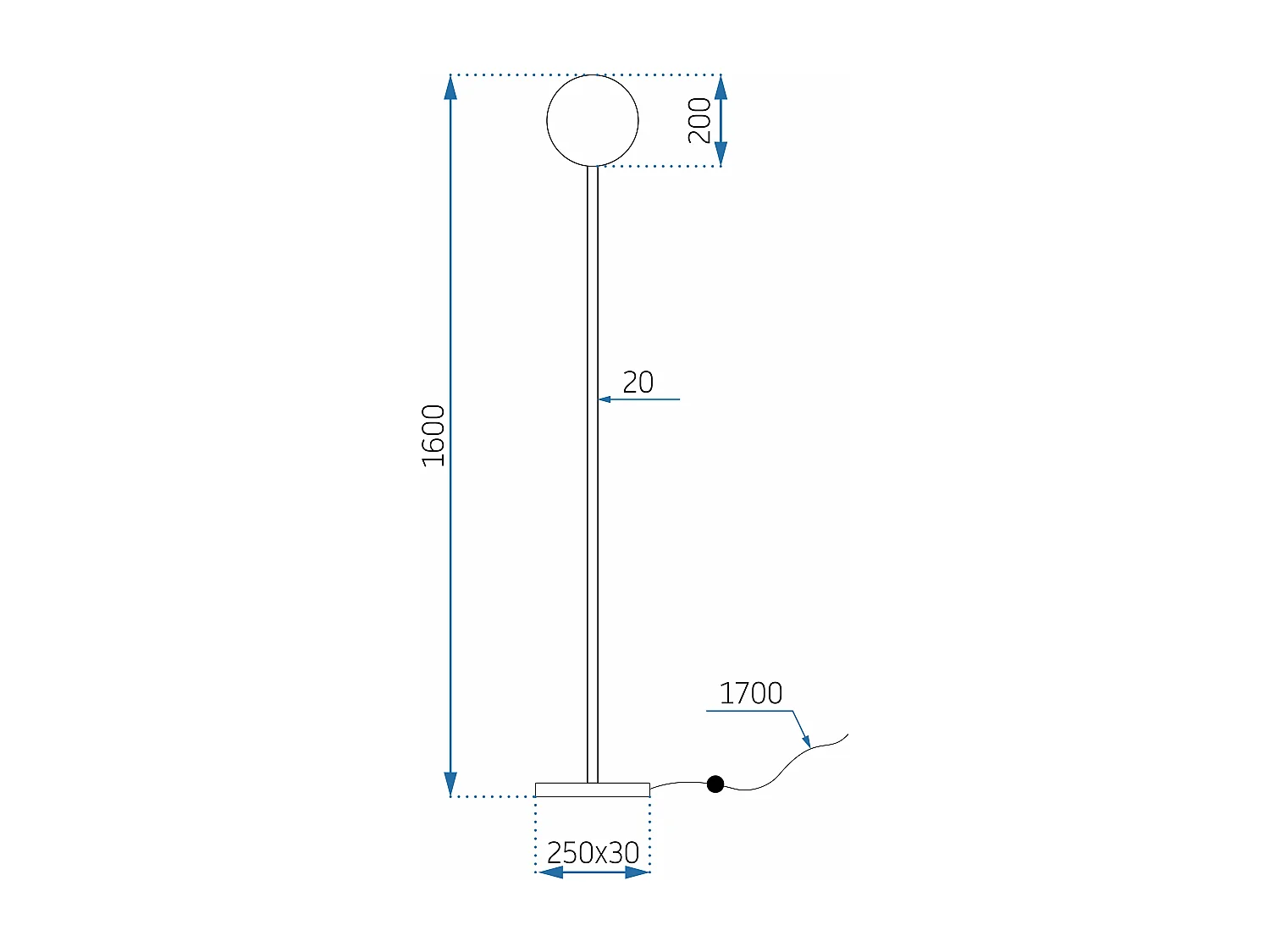 Lampe Autoportante Toolight App926-1F Gold