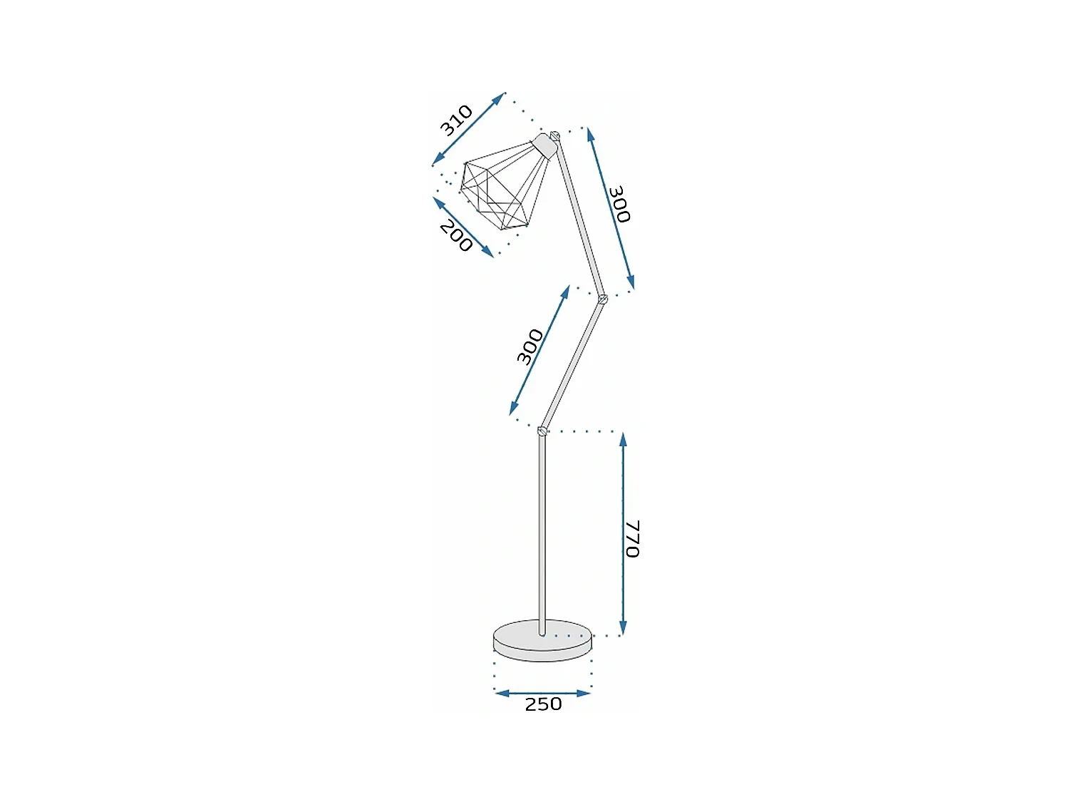 Lampe Autoportante Toolight App540-1F Reno Black
