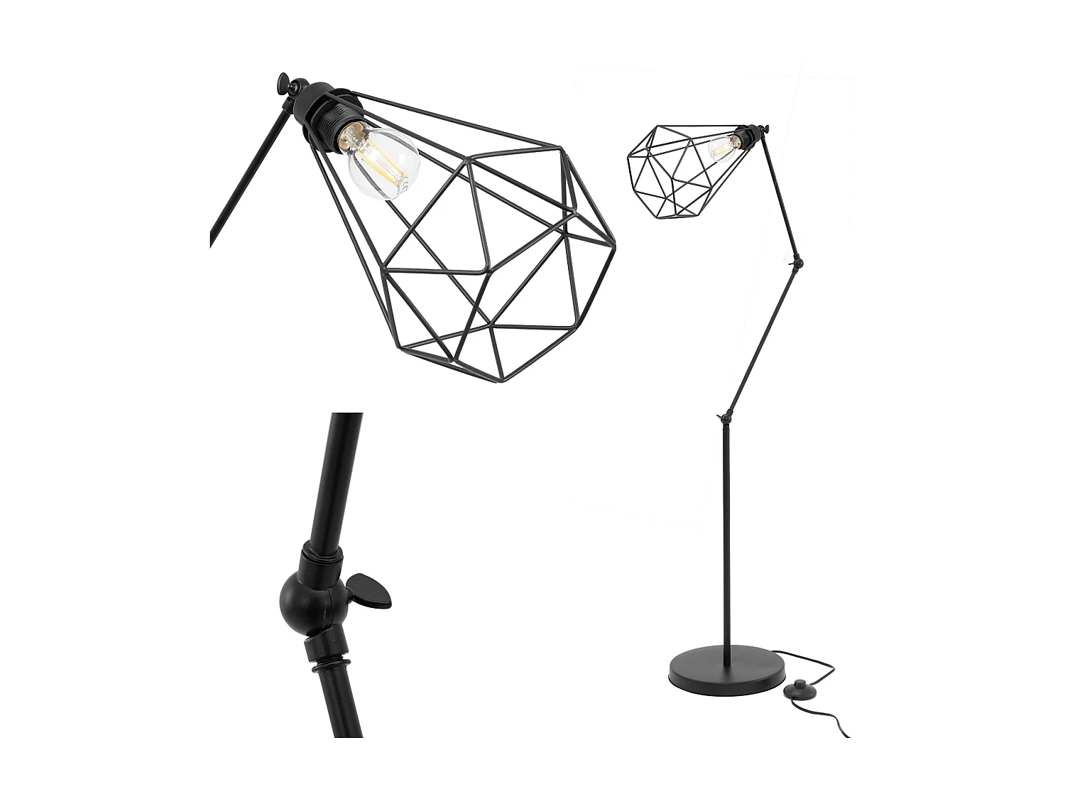 Lampe Autoportante Toolight App540-1F Reno Black