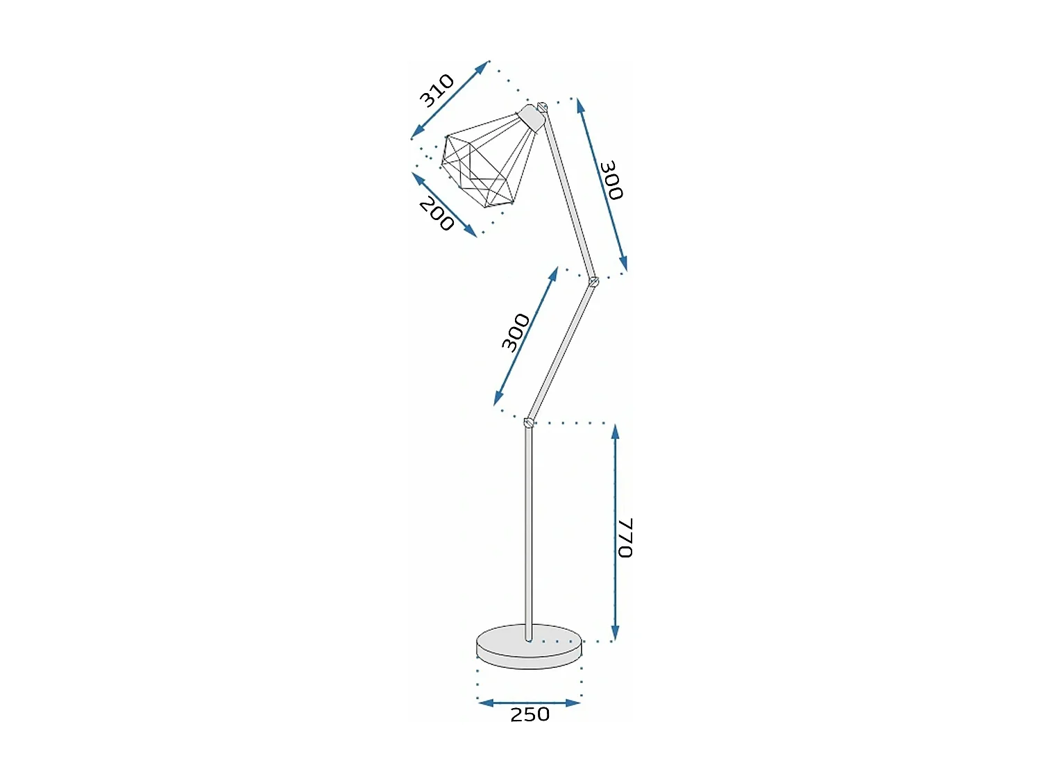Lampe Autoportante Toolight App540-1F Reno Black