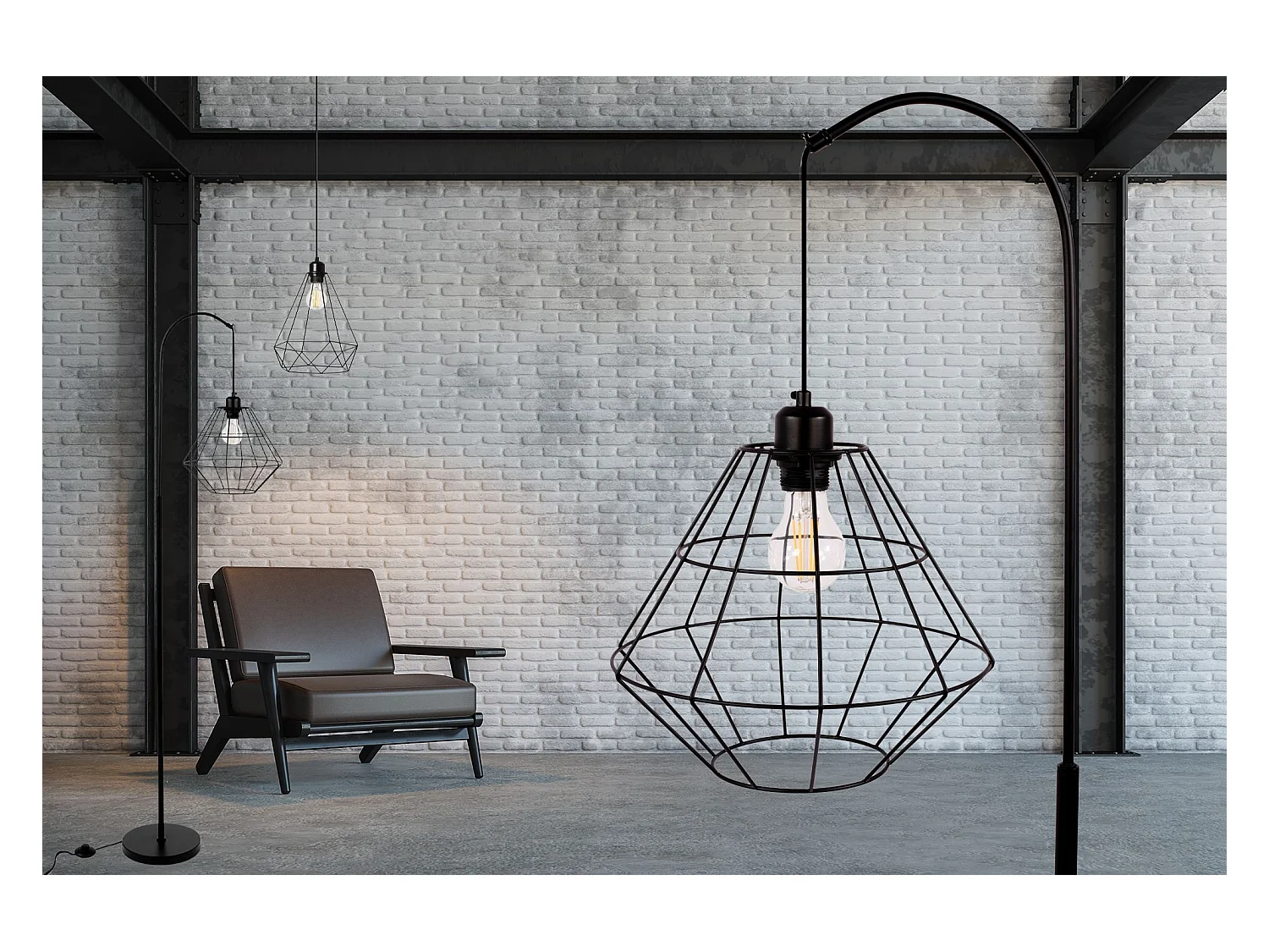 Lampe Autoportante Toolight App538-1F Black