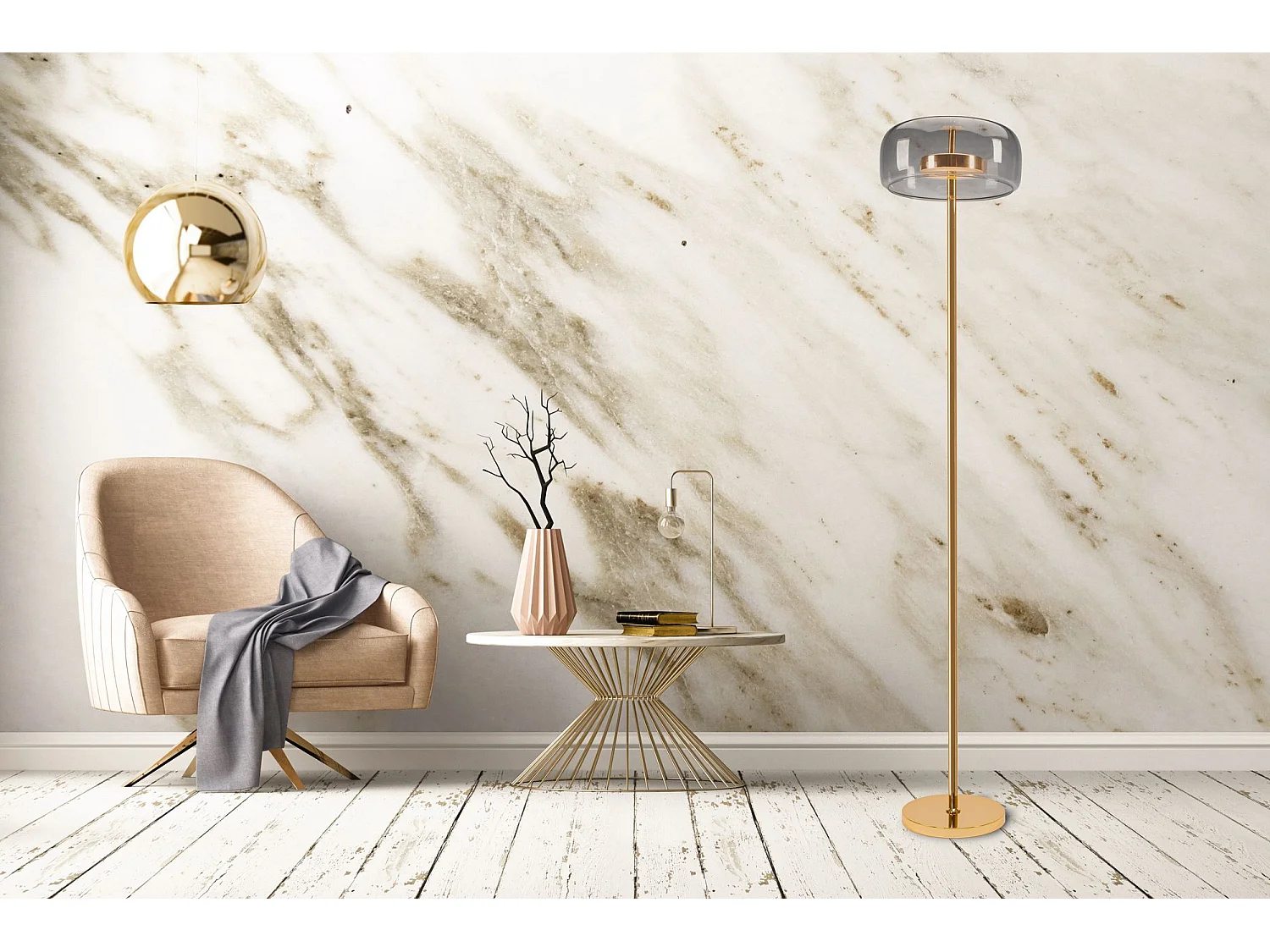 Lampe Autoportante Toolight App749-1F Grey