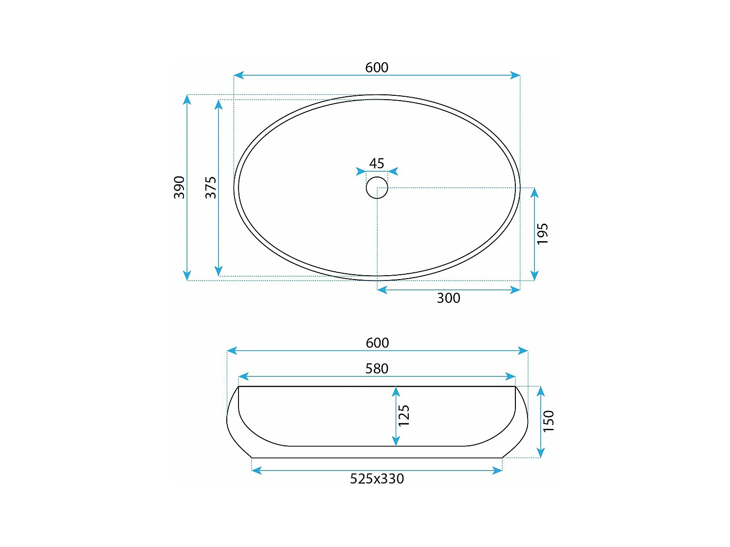 Vasque À Poser Rea Maya White