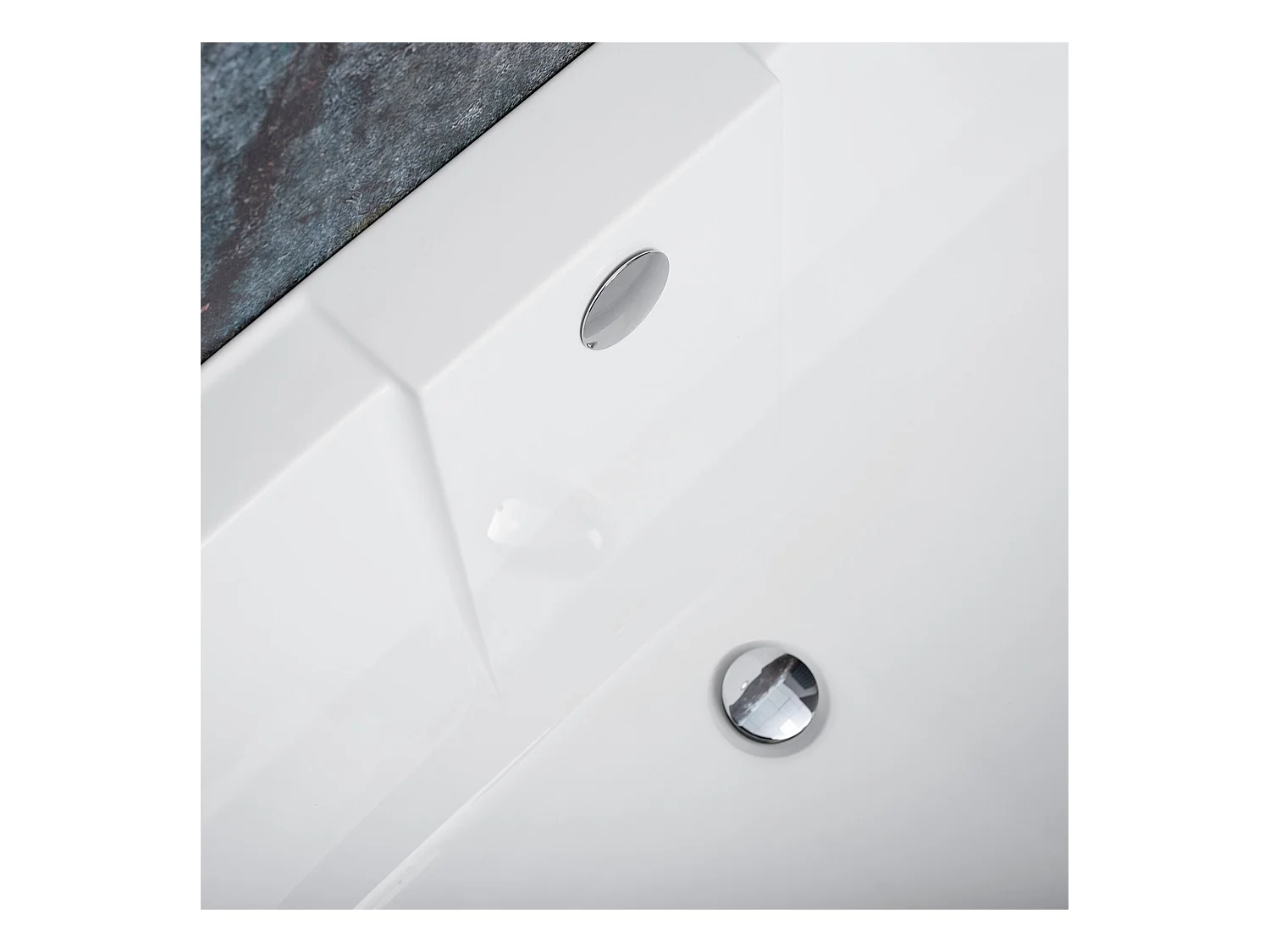 Acryl Wandmontage Badewanne Rea Korfu 170Cm White + De Universele Klik-Klik Plug