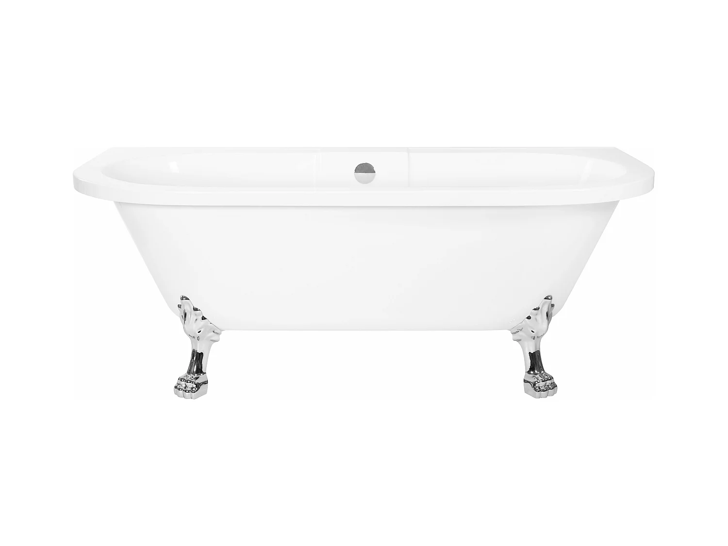 Acryl Wandmontage Badewanne Rea Korfu 170Cm White + De Universele Klik-Klik Plug